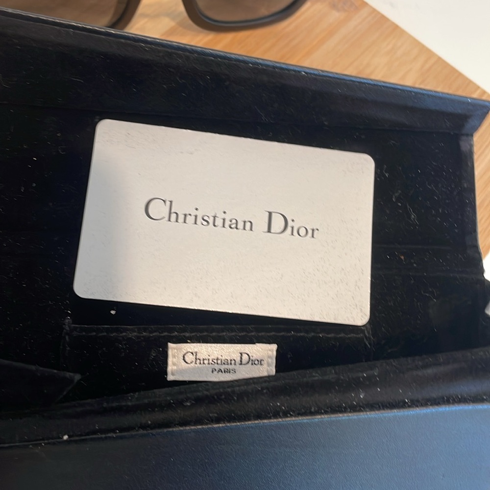 Christian Dior Black Frame Sunglasses & Case - Picture 7 of 7